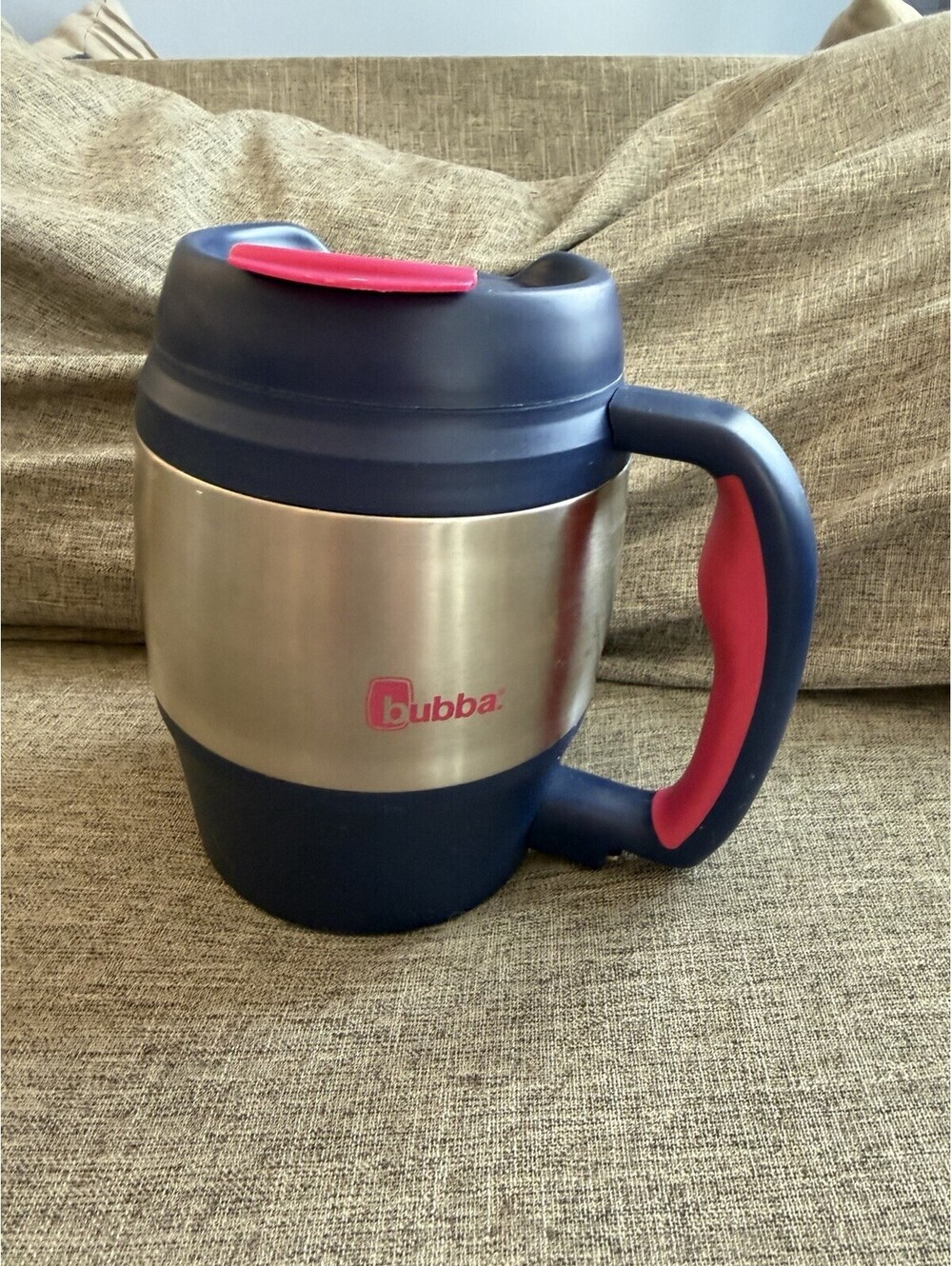 Bubba Keg 52 oz Insulated Navy Blue Silver Travel Mug Drink Through Lid Opener